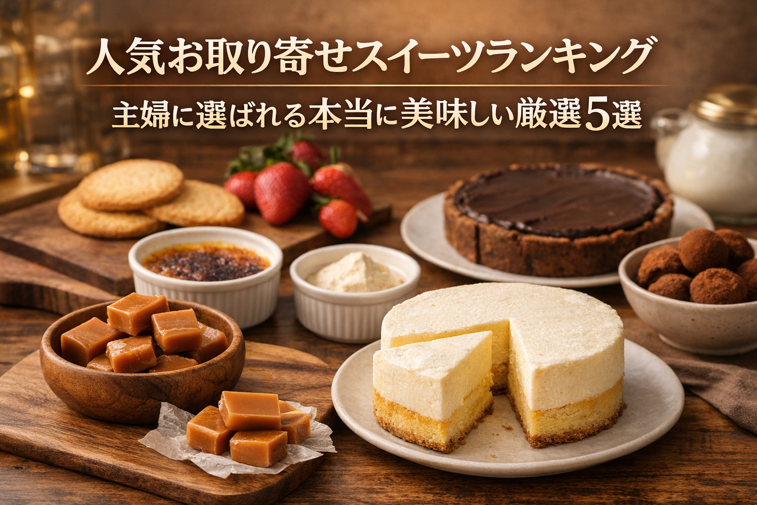 人気お取り寄せスイーツランキング｜主婦に選ばれる本当に美味しい厳選5選