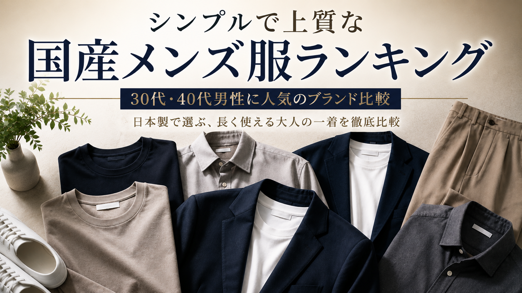 シンプルで上質な国産メンズ服ランキング｜30代・40代男性に人気のブランド比較